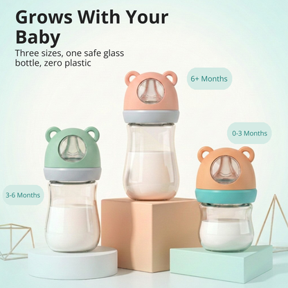 3-Stage Glass Baby Bottle